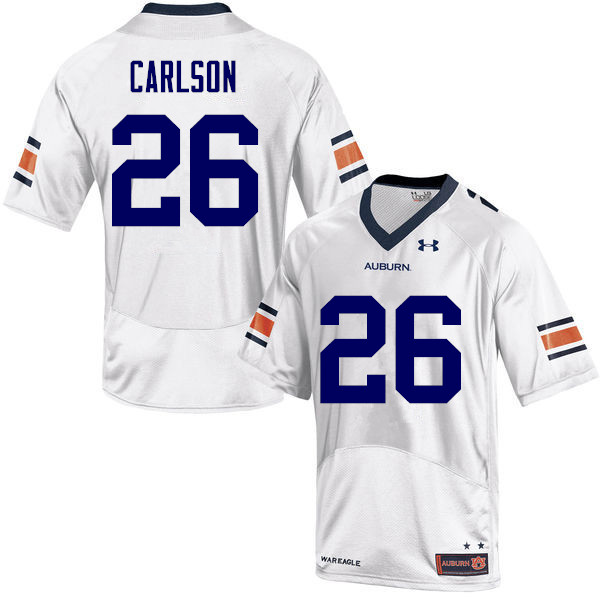 Men's Auburn Tigers #26 Anders Carlson White College Stitched Football Jersey